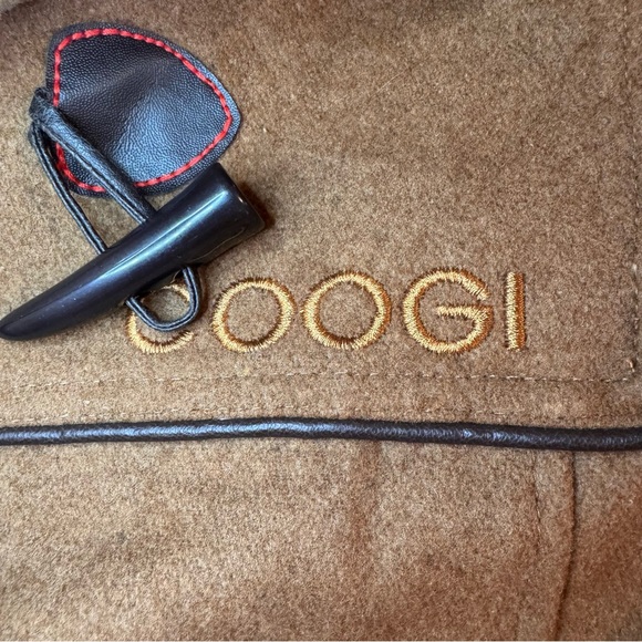 Coogi Womens Peacoat Size Large Tan Brown Button & Zip Down Warm Cozy - Picture 4 of 12